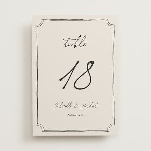 This is a vintage table numbers with standard by Kelly Watkins called felicity printing on doublethick in standard