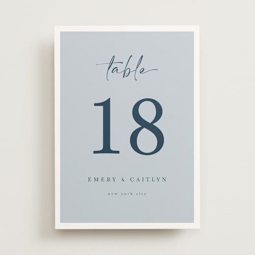 This is a cerulean table numbers with standard by Adelyn T. called ink scribble printing on doublethick in standard
