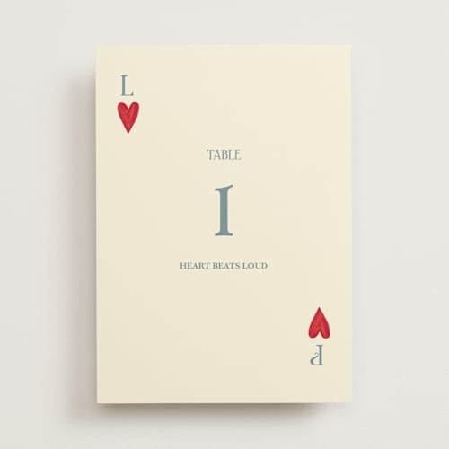 This is a dream table numbers with standard by Helena Vitto called red hearts printing on doublethick in standard