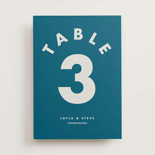 This is a lagoon table numbers with standard by Catherine Culvenor called bubblegum printing on doublethick in standard