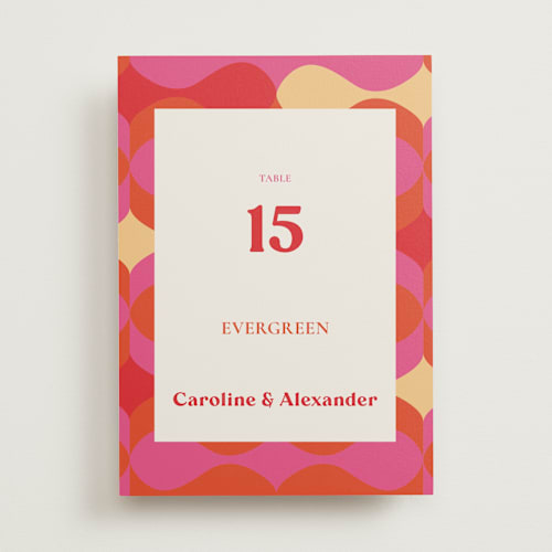 This is a new york table numbers with standard by Bethania Lima called pop love printing on doublethick in standard