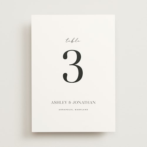 This is a porcelain table numbers with standard by Eric Clegg called have and hold printing on doublethick in standard