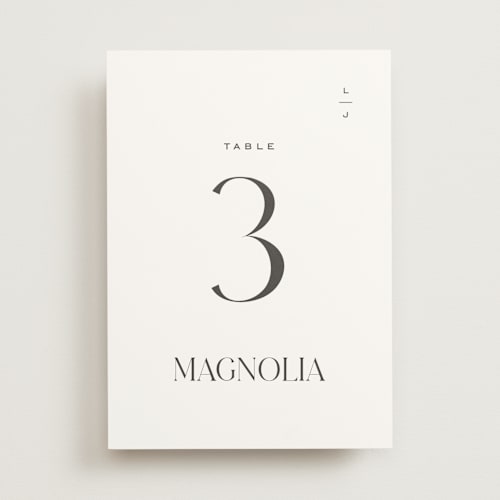 This is a diamond table numbers with standard by Heather Cairl called clarity printing on doublethick in standard