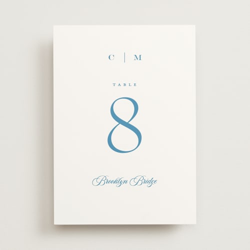 This is a neptune table numbers with standard by Kristie Kern called gwenyth printing on doublethick in standard