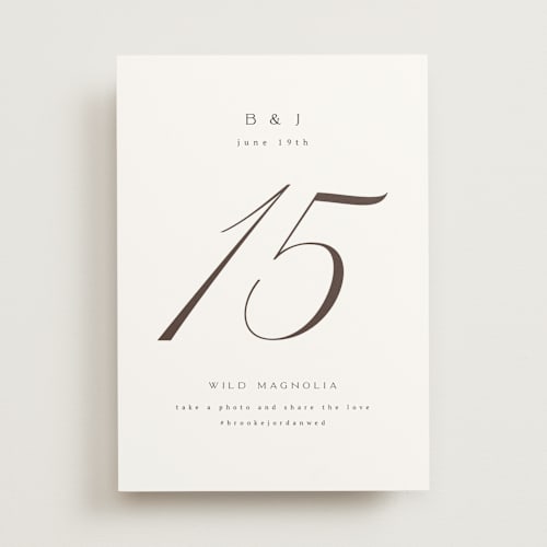 This is a tuxedo table numbers with standard by Orasie called side by side printing on doublethick in standard