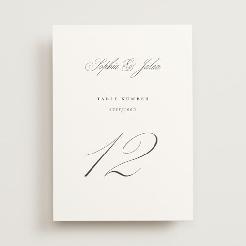 This is a classique table numbers with standard by Design Lotus called from this moment on printing on doublethick in standard