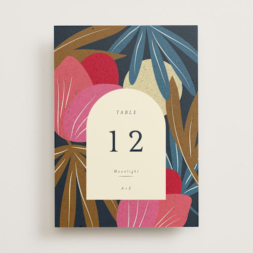 This is a hawaii table numbers with standard by Ani Somi called tropical sonata printing on doublethick in standard