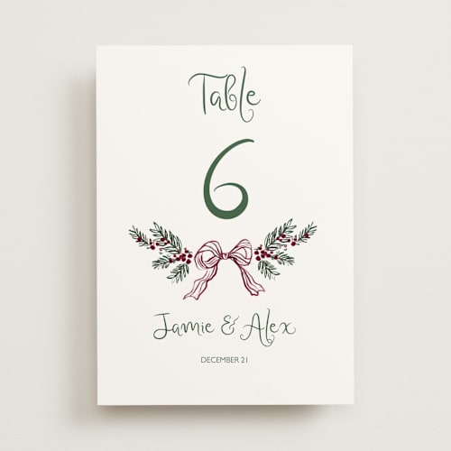 This is a enchanted holiday table numbers with standard by Cass Loh called holidays ink doodles printing on doublethick in standard