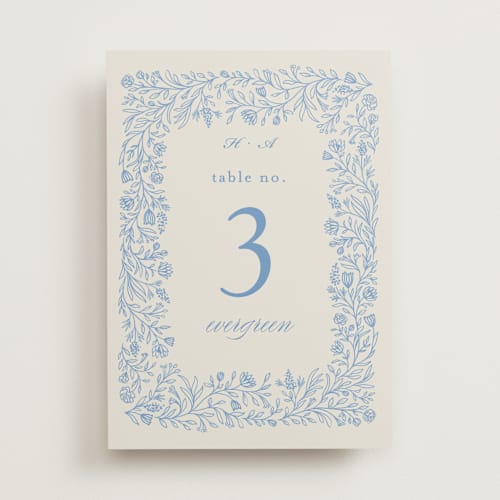 This is a sky table numbers with standard by Dana Duricekova called florals printing on doublethick in standard
