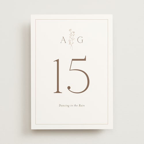 This is a chiffon table numbers with standard by chocomocacino called kouignette printing on doublethick in standard