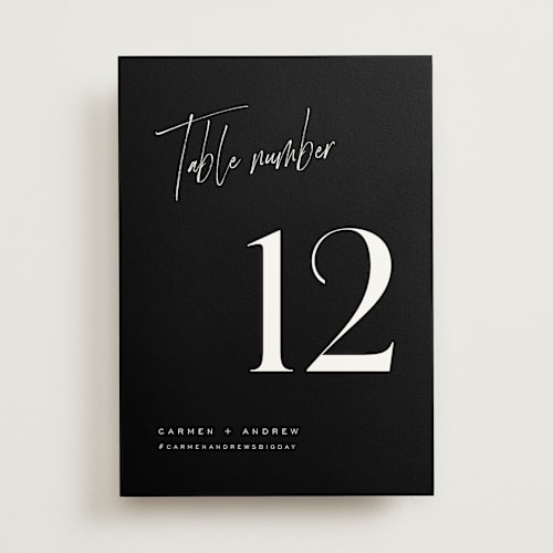 This is a cloud table numbers with standard by Michelle Taylor called signature script printing on doublethick in standard
