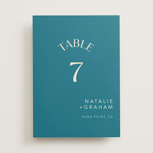 This is a sea table numbers with standard by Stacey Day called swoop printing on doublethick in standard