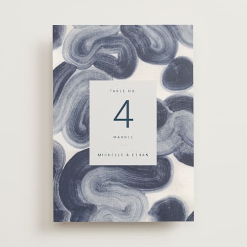 This is a ocean table numbers with standard by Sumak Studio called meanders printing on doublethick in standard