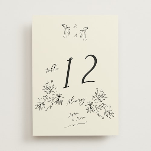 This is a ivory table numbers with standard by Ani Somi called sundaland gardens printing on doublethick in standard
