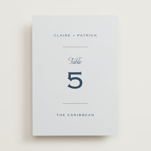 This is a powder table numbers with standard by Carolyn MacLaren called modernne printing on doublethick in standard