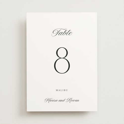 This is a pearl table numbers with standard by Shirley Lin Schneider called classic chic printing on doublethick in standard