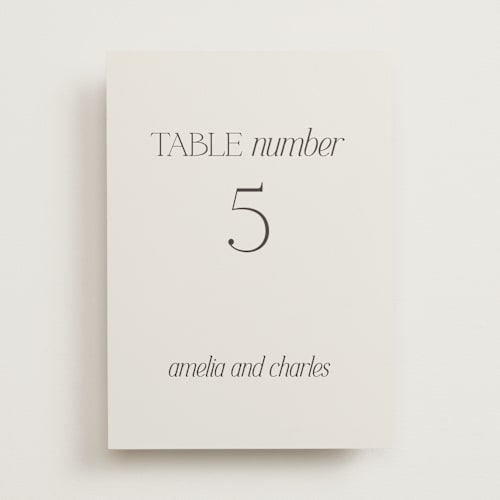 This is a stone table numbers with standard by Ashlee Townsend called modernique printing on doublethick in standard