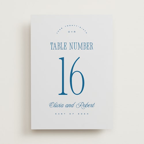 This is a ocean table numbers with standard by Kelly Schmidt called riviera printing on doublethick in standard