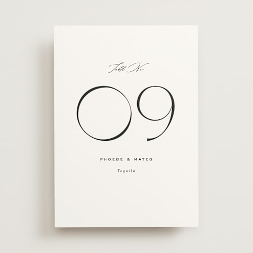 This is a lily table numbers with standard by Owl and Toad called numerical printing on doublethick in standard