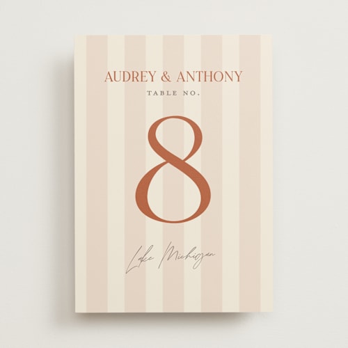 This is a butter table numbers with standard by Pixel and Hank called ambrosial printing on doublethick in standard
