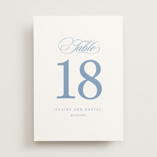 This is a sky table numbers with standard by Creo Study called aristocratic printing on doublethick in standard