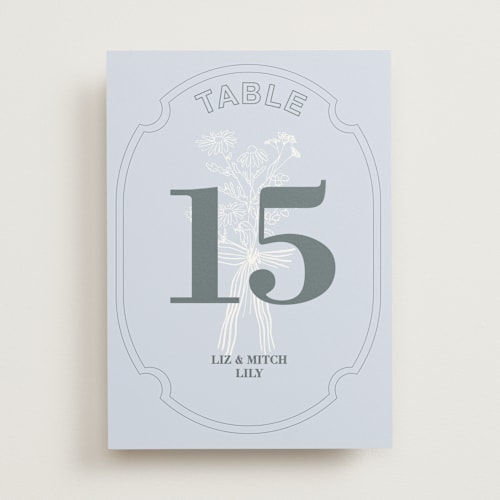This is a sky table numbers with standard by Baumbirdy called sealed printing on doublethick in standard