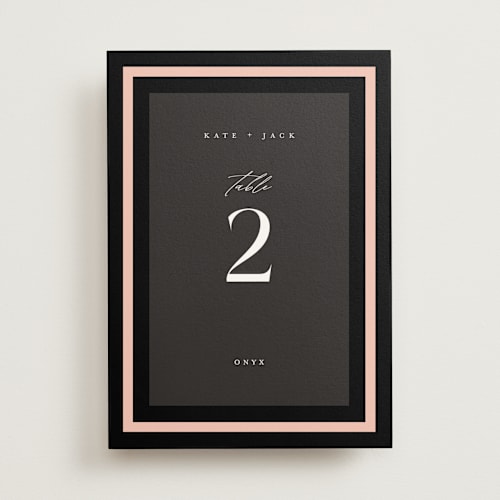 This is a onyx table numbers with standard by Eric Clegg called elance printing on doublethick in standard