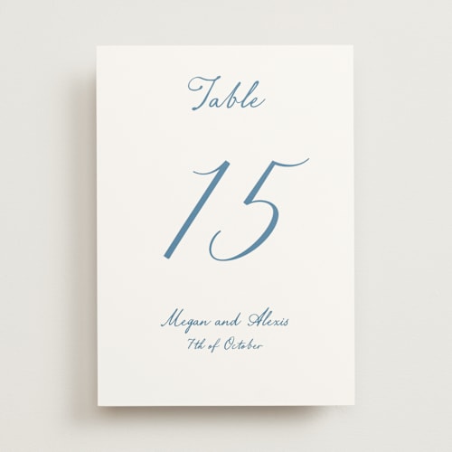 This is a neptune table numbers with standard by Cass Loh called handwritten printing on doublethick in standard
