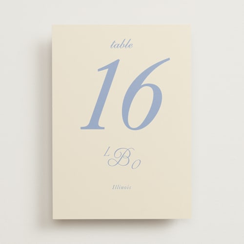 This is a ocean table numbers with standard by Baumbirdy called luxe printing on doublethick in standard