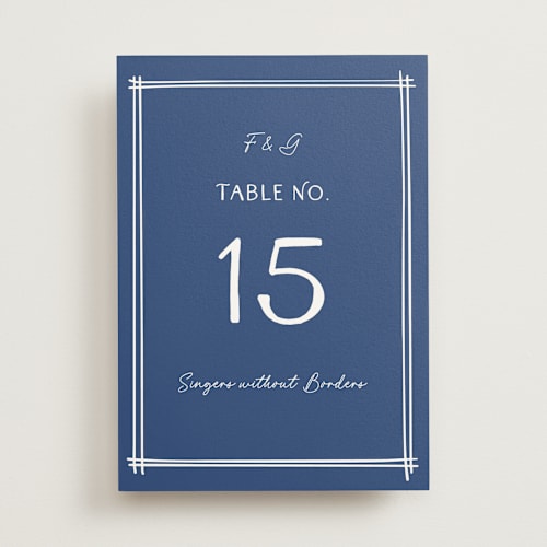 This is a santorini table numbers with standard by chocomocacino called strazzate printing on doublethick in standard