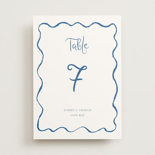 This is a sea breeze table numbers with standard by Cass Loh called quirky fun printing on doublethick in standard