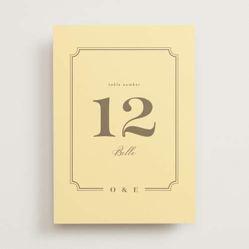 This is a mimosa table numbers with standard by Leah Bisch called enchanted rose from disney's beauty & the beast printing on doublethick in standard