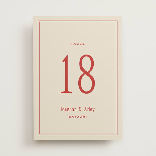 This is a cherry table numbers with standard by Ellen Schlegelmilch called cherry printing on doublethick in standard