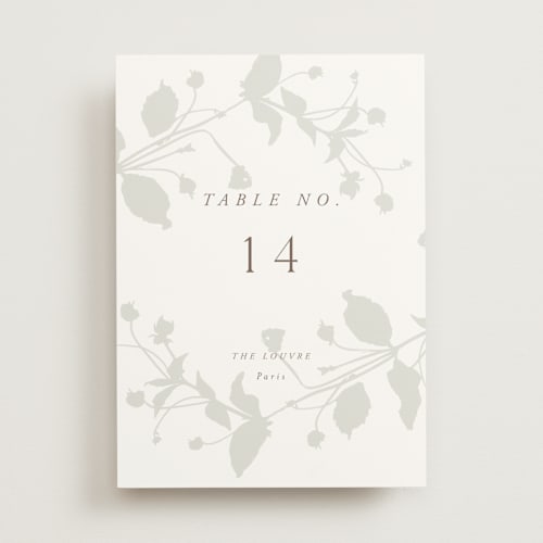 This is a fawn table numbers with standard by AK Graphics called autumnal printing on doublethick in standard