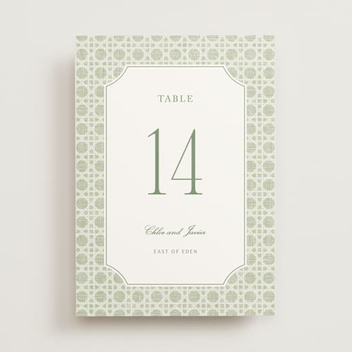 This is a garden table numbers with standard by Kelly Schmidt called summer linen printing on doublethick in standard