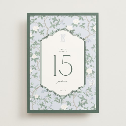 This is a garden table numbers with standard by Jenna Holcomb called chinoiserie printing on doublethick in standard