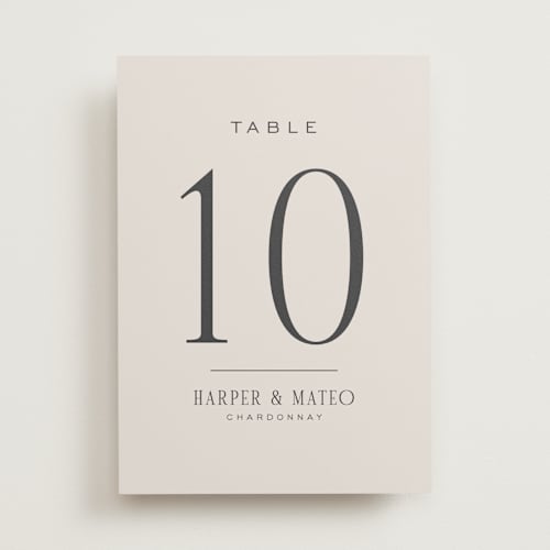 This is a sandstone table numbers with standard by Nicole Walsh called close-up printing on doublethick in standard