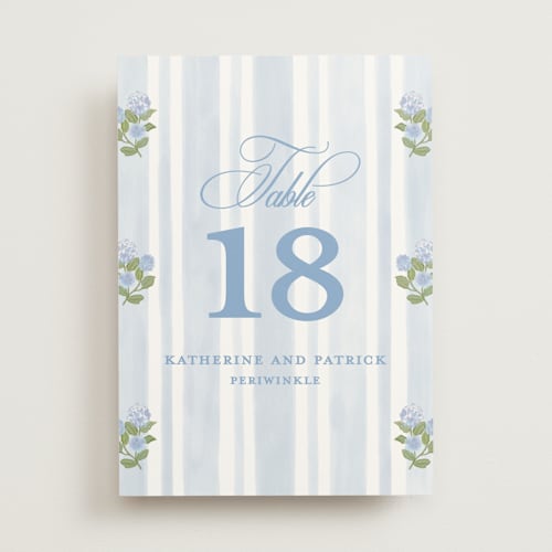 This is a ocean table numbers with standard by Creo Study called coastal crest printing on doublethick in standard