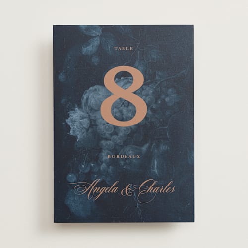 This is a nautique table numbers with standard by Kamala Nahas called renaissance printing on doublethick in standard