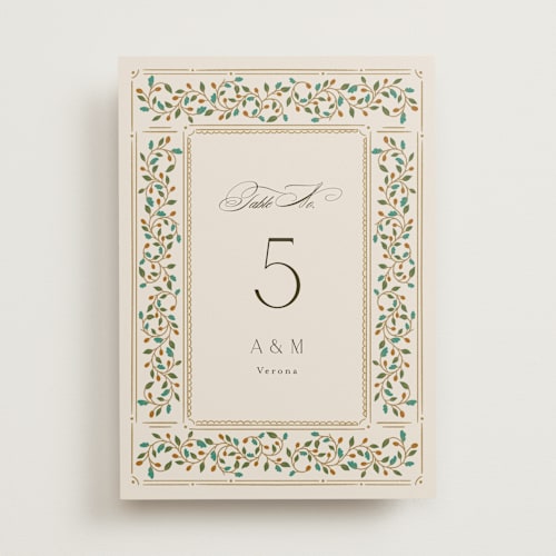 This is a autumn table numbers with standard by Ashlee Townsend called juliet printing on doublethick in standard