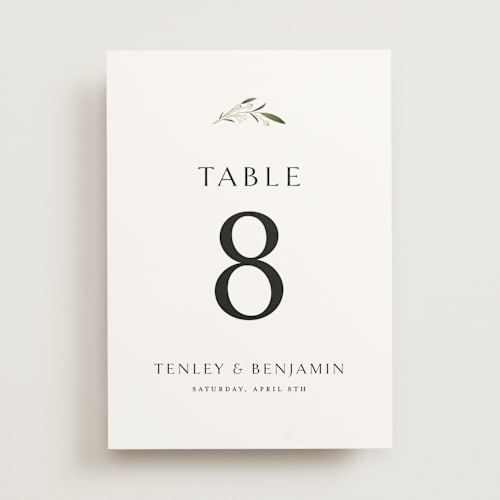 This is a cotton table numbers with standard by Jennifer Postorino called gentle whisper printing on doublethick in standard