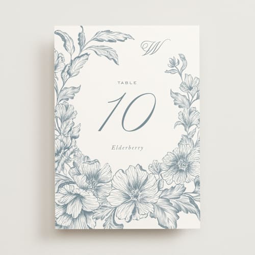 This is a lake table numbers with standard by Leah Bisch called wreath in bloom printing on doublethick in standard