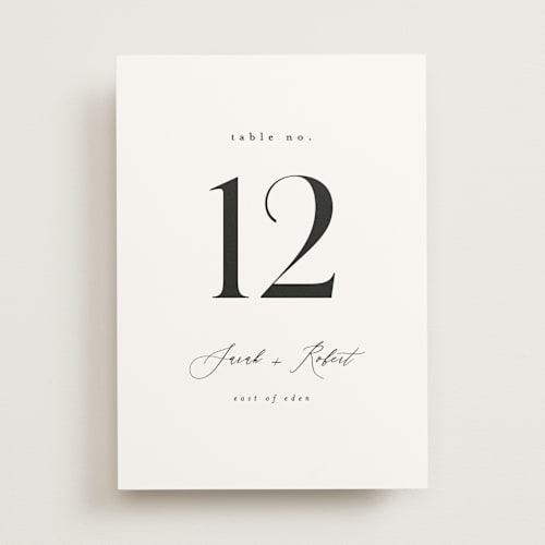 This is a classic table numbers with standard by Kelly Schmidt called corison printing on doublethick in standard