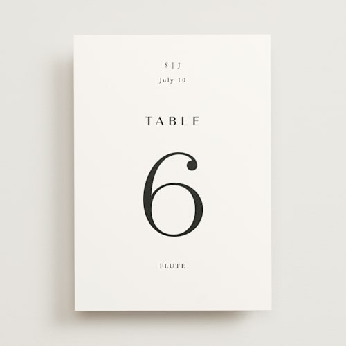 This is a diamond table numbers with standard by Annie Shapiro called arguello printing on doublethick in standard