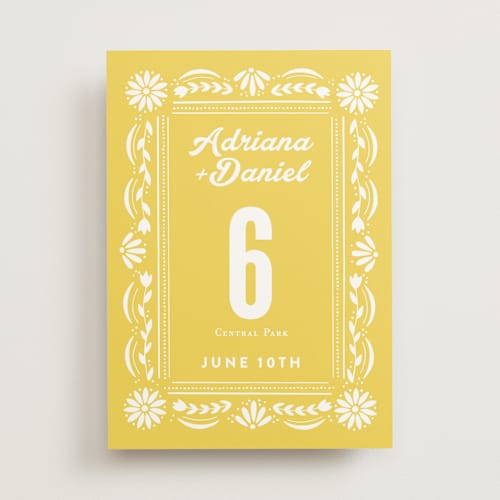 This is a sunshine table numbers with standard by Jessie Steury called pretty picado printing on signature in standard