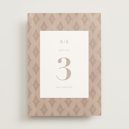 This is a cream table numbers with standard by Angela Marzuki called petal toss printing on doublethick in standard