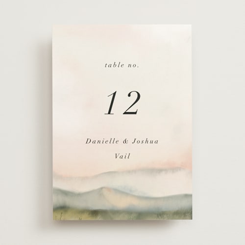 This is a forest table numbers with standard by Petra Kern called every single dawn with you printing on doublethick in standard