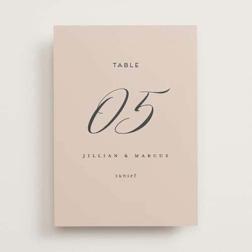 This is a linen table numbers with standard by Christie Garcia called picturesque printing on doublethick in standard
