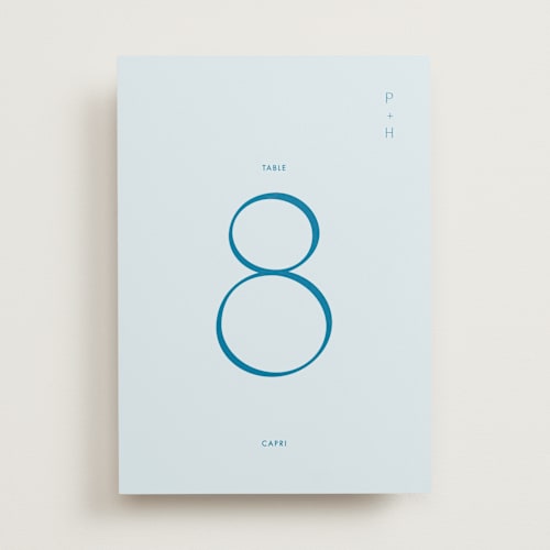 This is a capri table numbers with standard by Blustery August called juniper printing on doublethick in standard