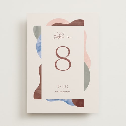 This is a coastal table numbers with standard by Pixel and Hank called deconstruct printing on doublethick in standard